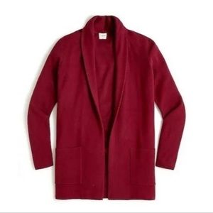 J Crew Chelsea Sweater Blazer burgundy size large NWT